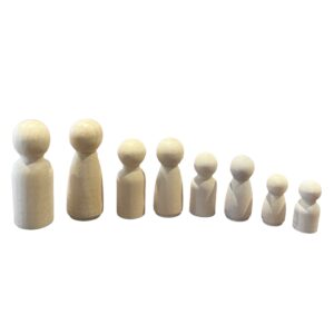 Wooden Peg Dolls Set of 8