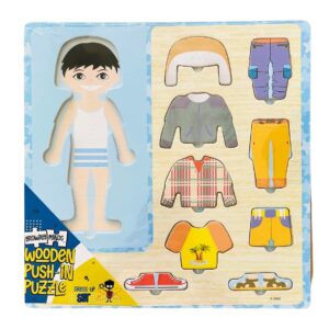 Boy - Wooden Push in Puzzle