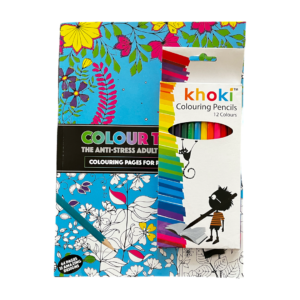 Colour Therapy Book and Pencil Crayons
