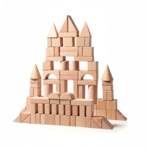 Wooden Building Blocks Set - Unpainted