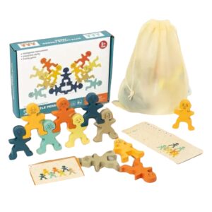 Wooden People Stacking Game